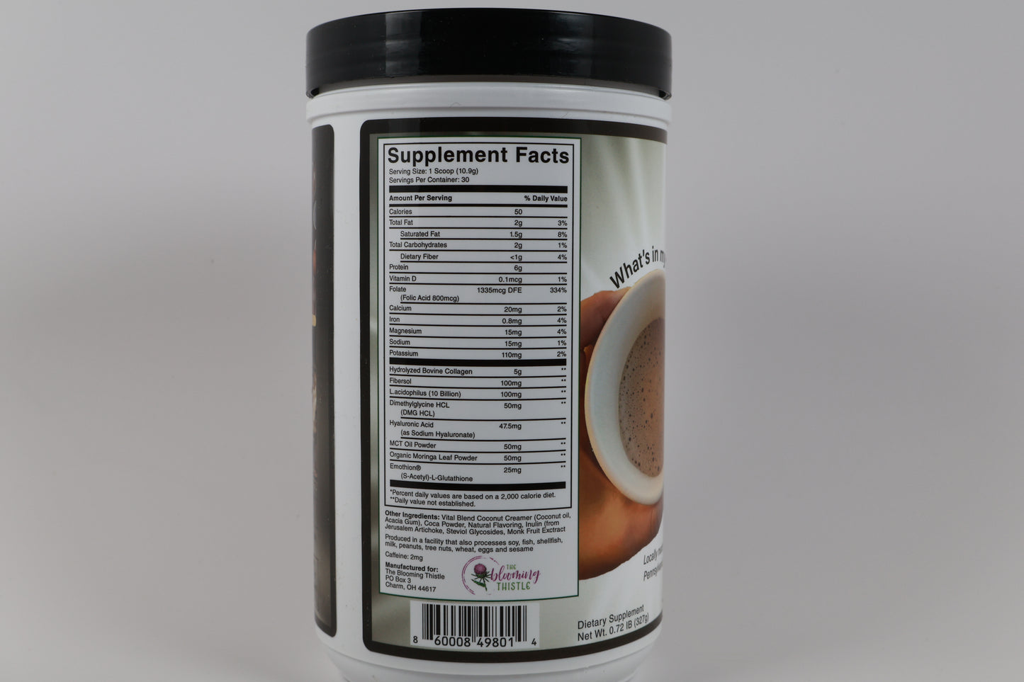 EarthCup Moringa Hot Chocolate Powder 30 Servings