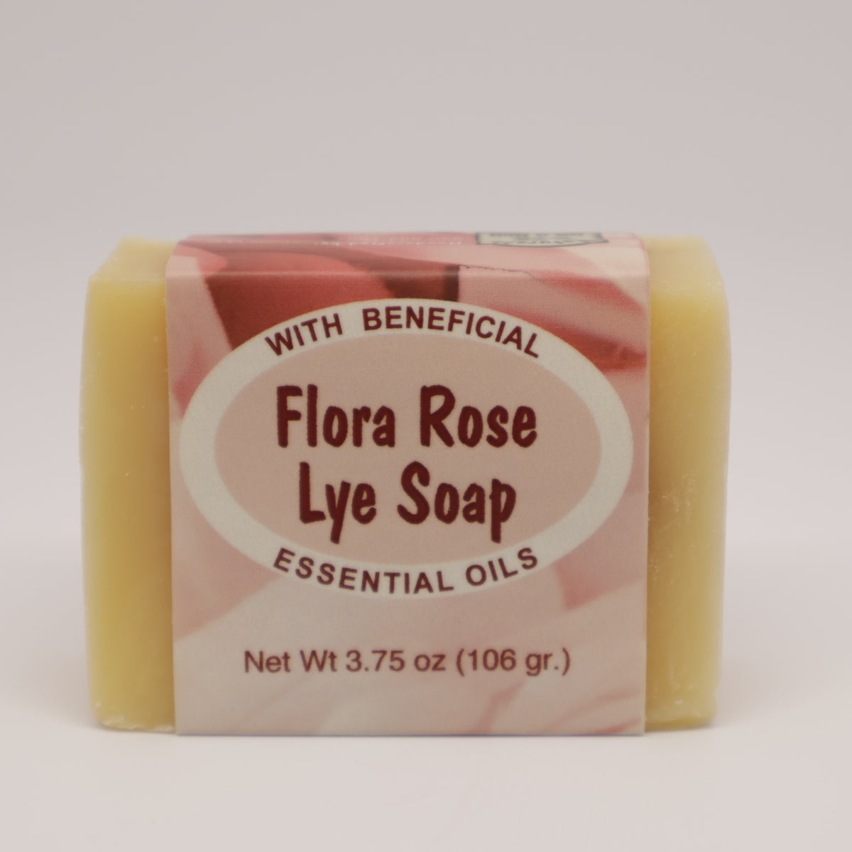 Flora Rose Lye Soap Bar 3.75oz.