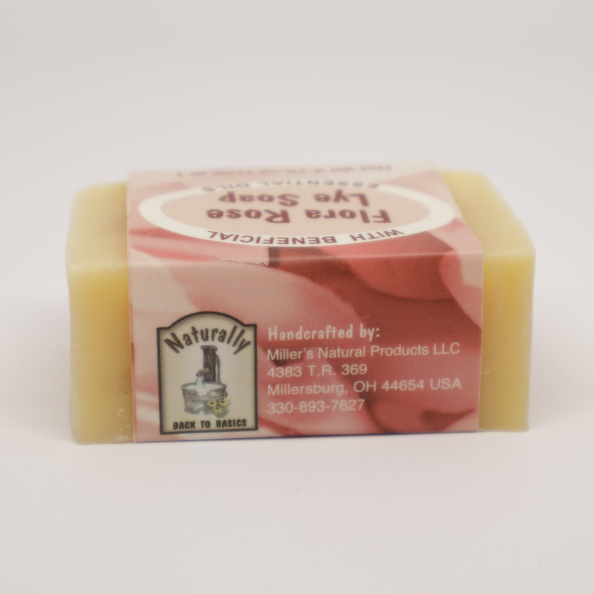 Flora Rose Lye Soap Bar 3.75oz.