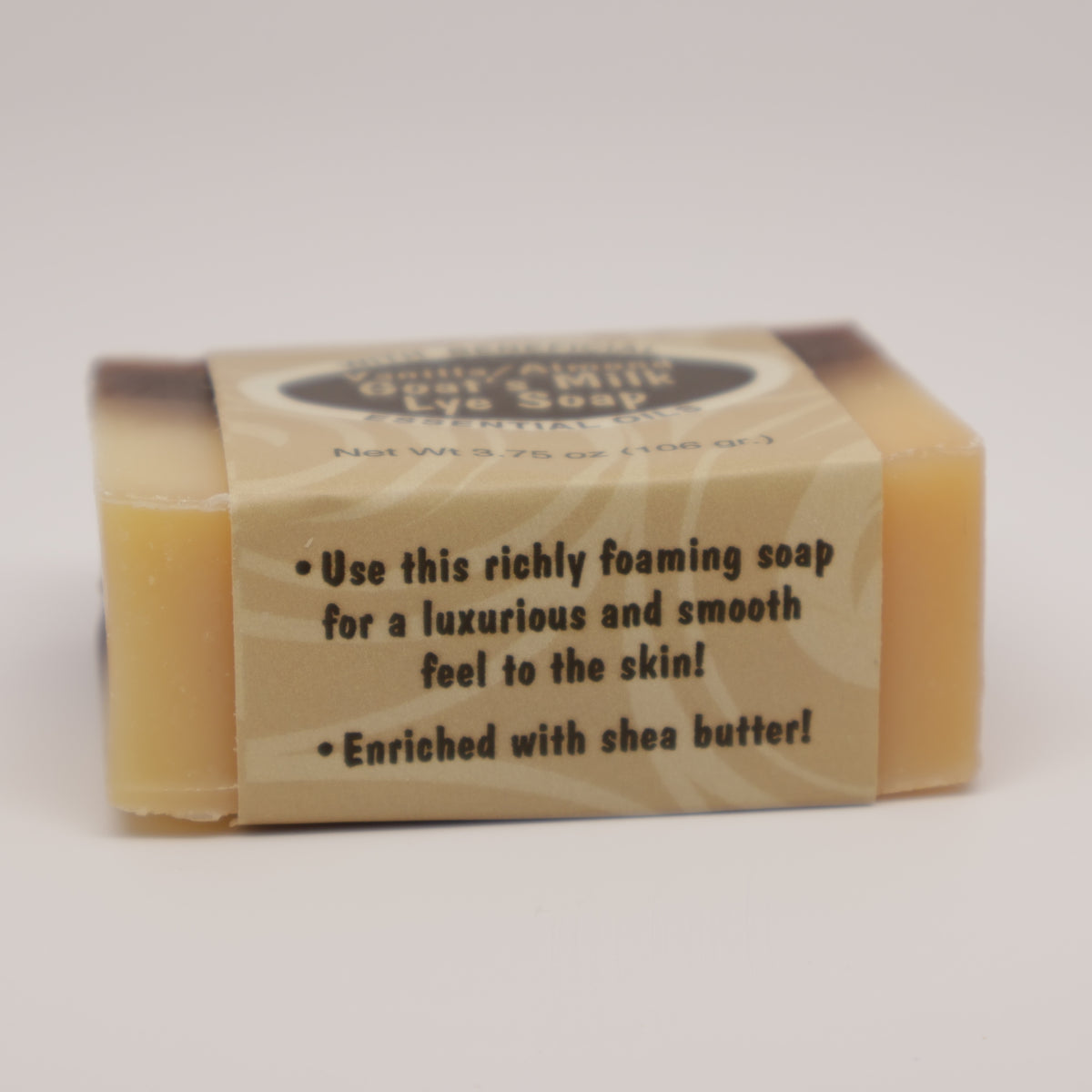 Vanilla/Almond Goats Milk Lye Soap Bar 3.75oz.