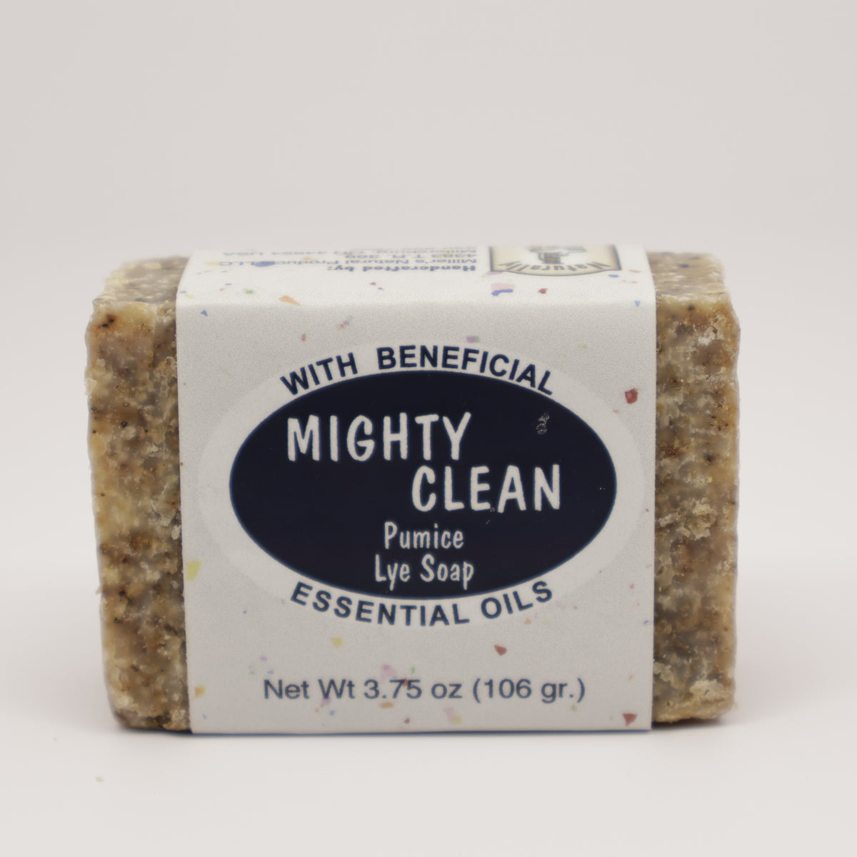 Mighty Clean Pumice Lye Soap Bar 3.75oz.