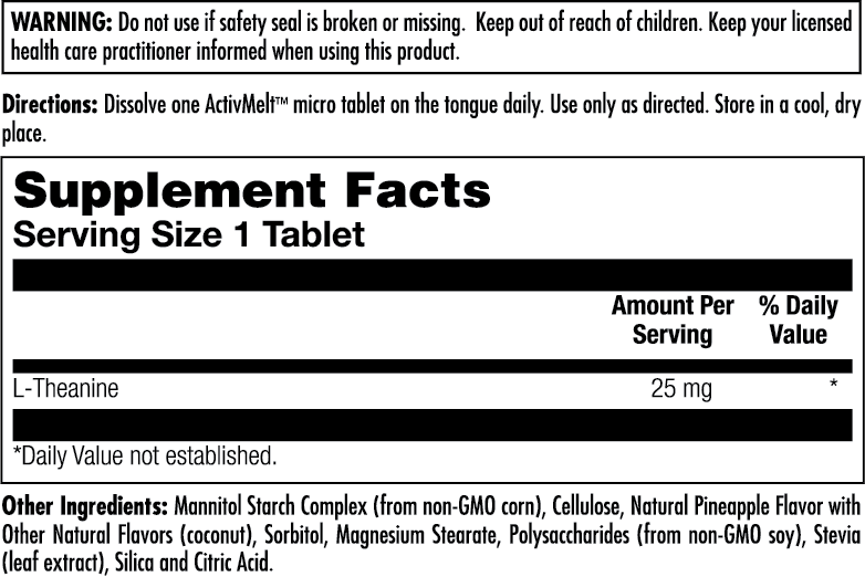 L Theanine ActivMelt 120 Count