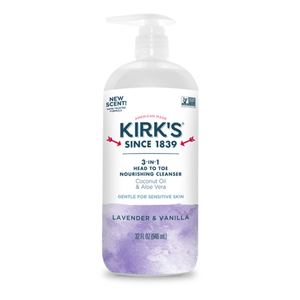 Kirks 3 in 1 Nourishing Cleanser Lavender & Vanilla 32oz.