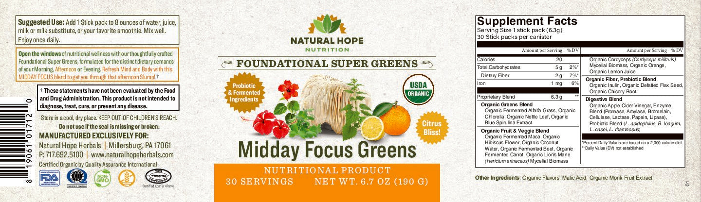 Midday Focus Greens 30 Servings
