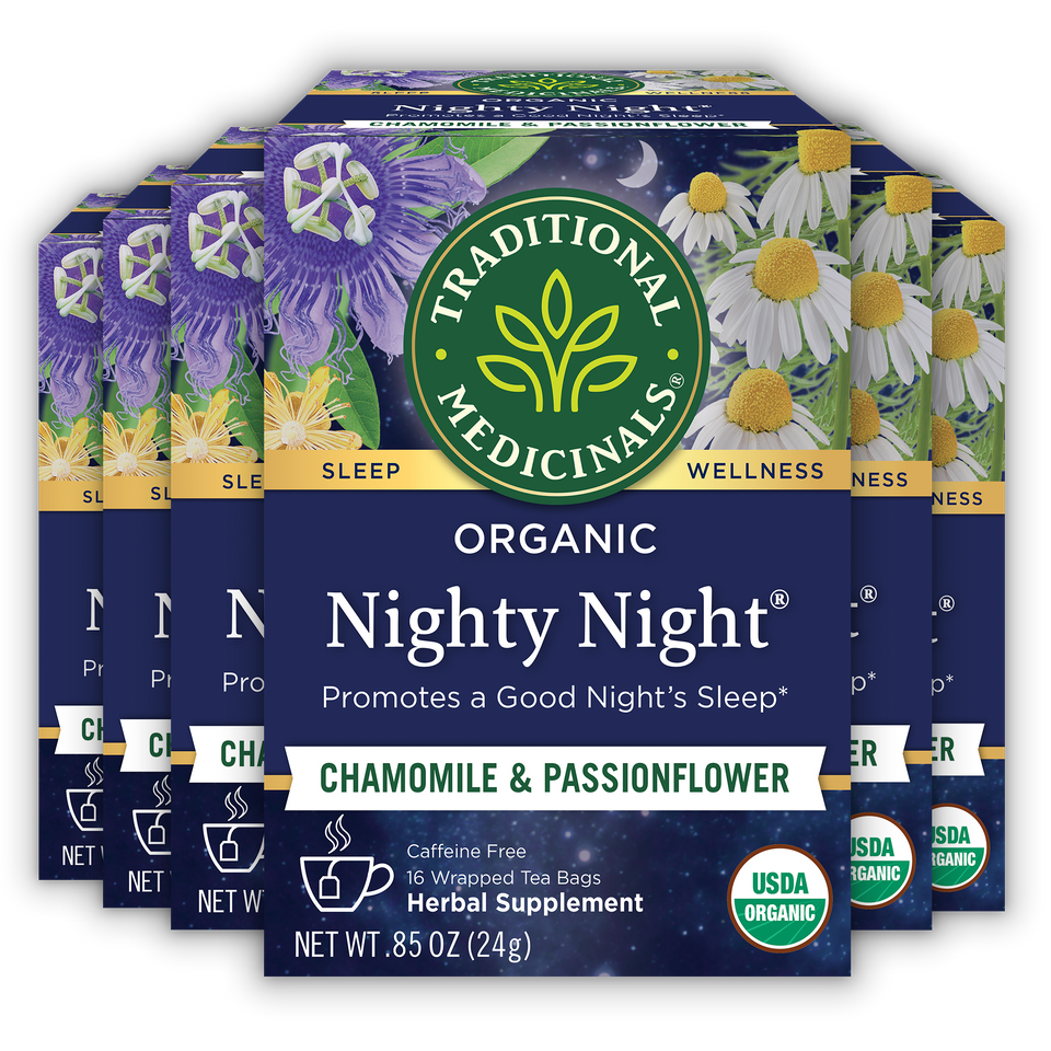 Organic Nighty Night Chamomile Passionflower Tea 16 Count