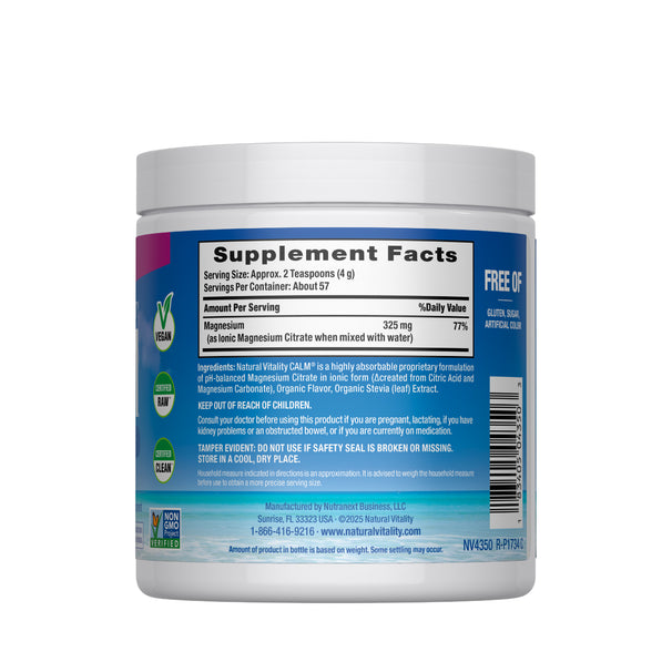 Natural Vitality Calm Raspberry Lemon 8oz.