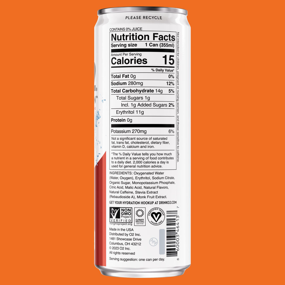 O2 Hydration Orange Mango 12oz. 1 Count