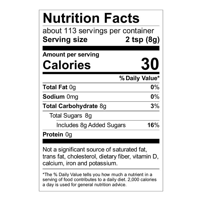 Organic Fair Trade Cane Sugar 32oz.