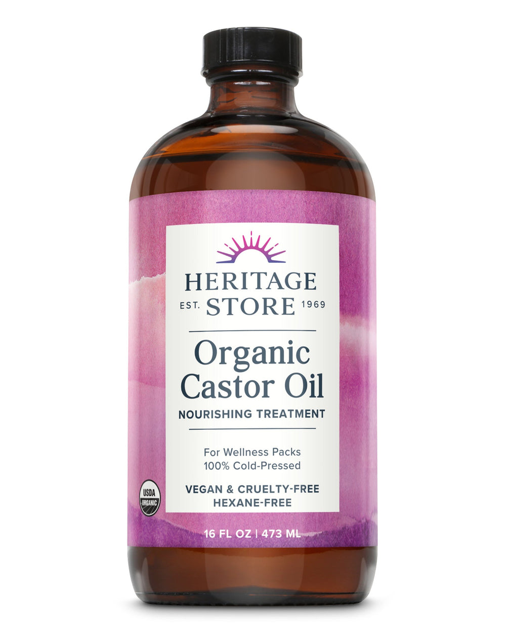 Organic Castor Oil Cold Pressed (Glass Bottle)