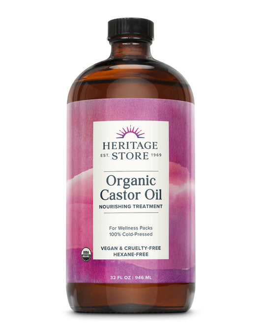 Organic Castor Oil Cold Pressed (Glass Bottle)