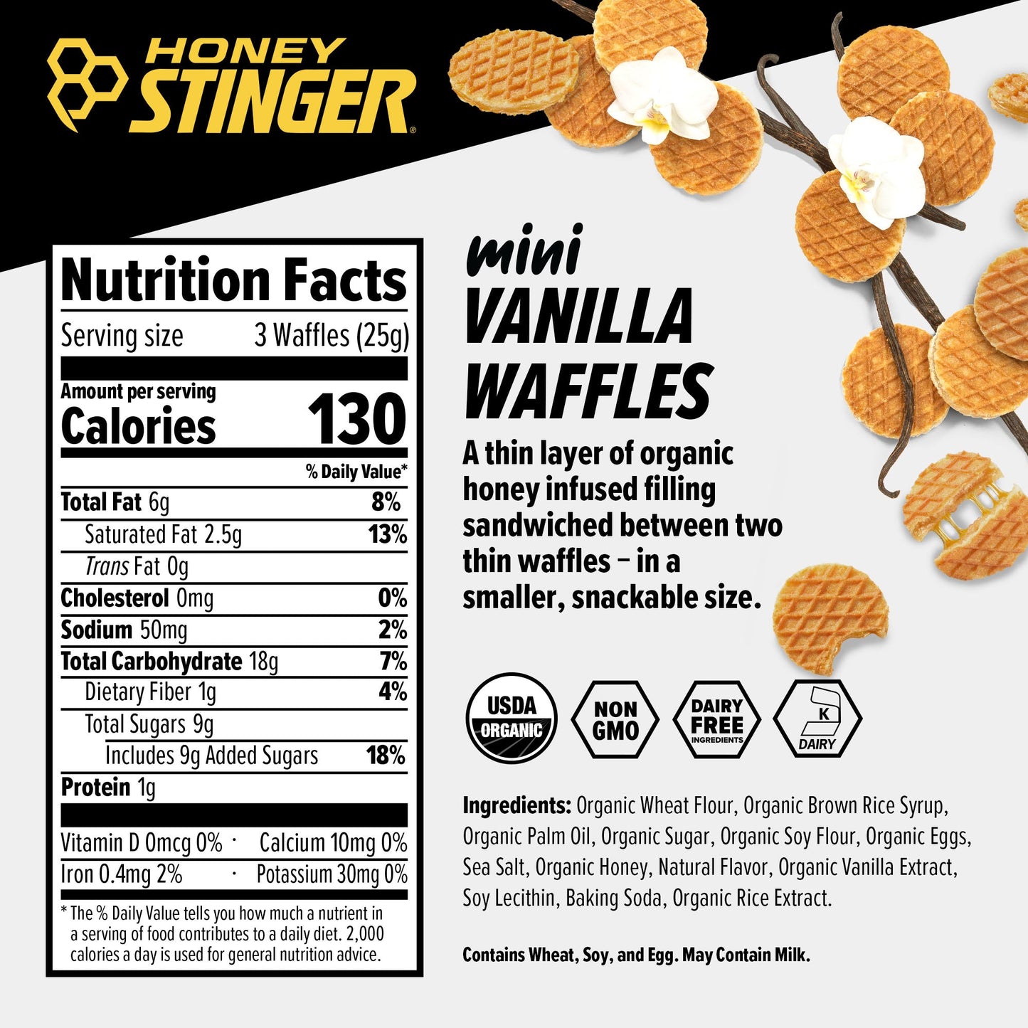 Honey Stinger Vanilla Mini Energy Waffles