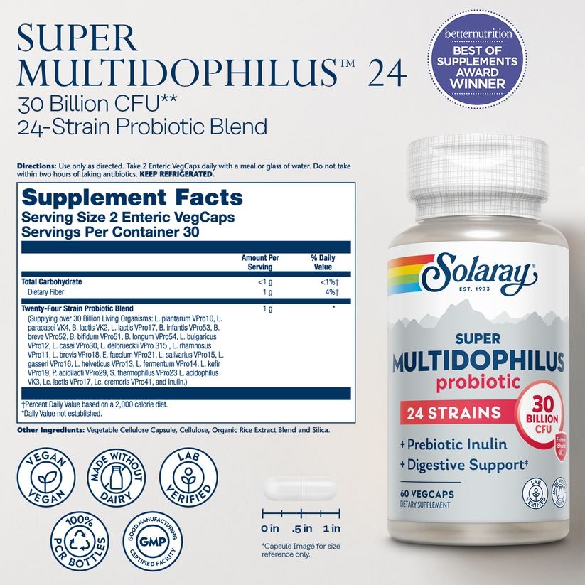 Super Multidophilus Probiotic 24 Strains 60 Count