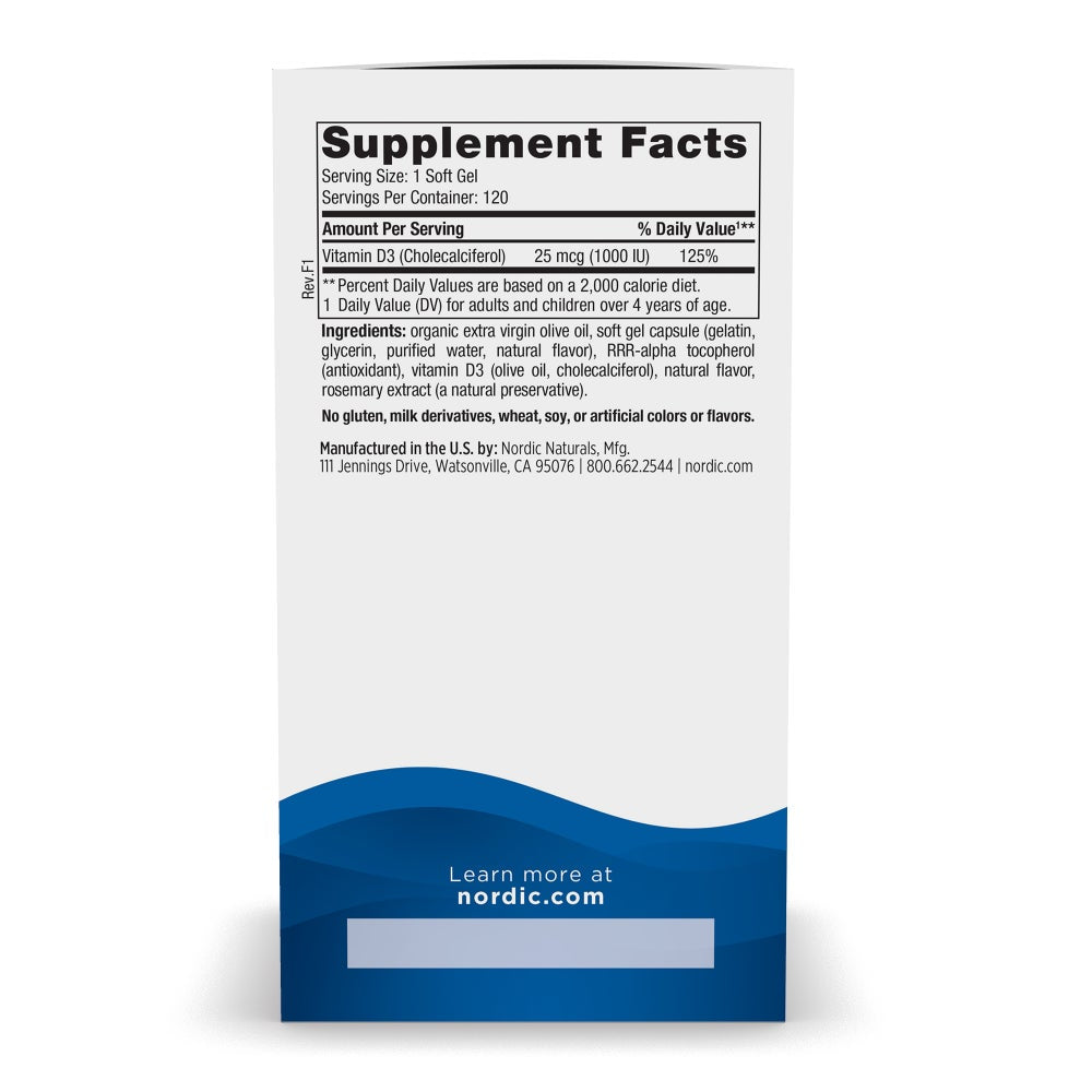 Vitamin D3 1000 IU 120 Count