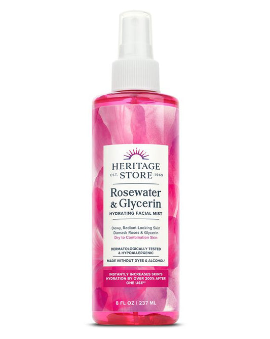 Rosewater &  Glycerin w/ Atomizer Hydrating Facial Mist     8oz.