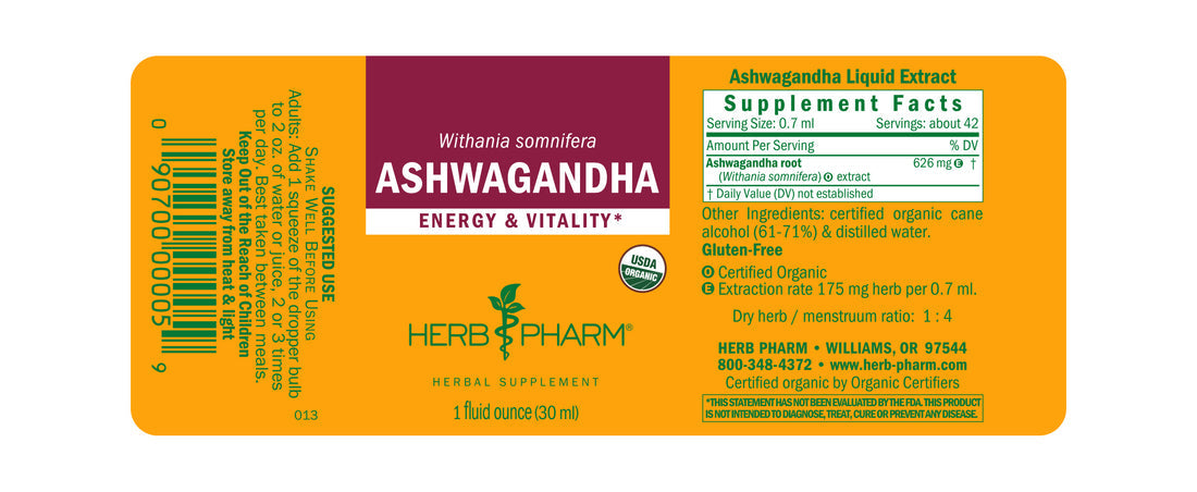 Ashwagandha Extract Tincture 1oz.
