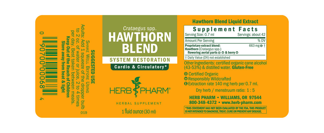 Hawthorn Blend Extract Tincture 1oz.