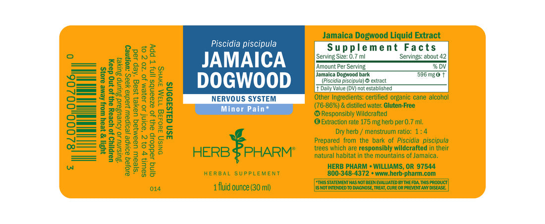 Jamaica Dogwood Extract Tincture 1oz.