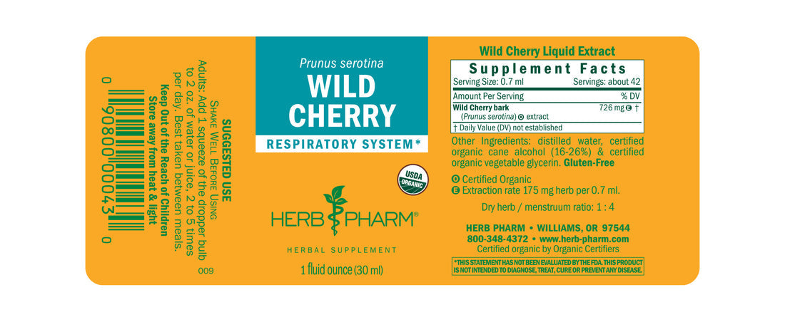 Wild Cherry Extract Tincture 1oz.