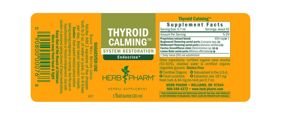 Thyroid Calming Tincture 1oz.