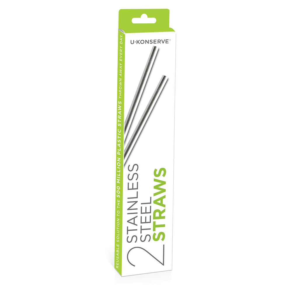 2 Stainless Steel Straws