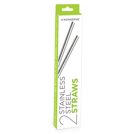 2 Stainless Steel Straws