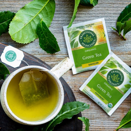 Organic Green Tea Peppermint Tea 16 Count