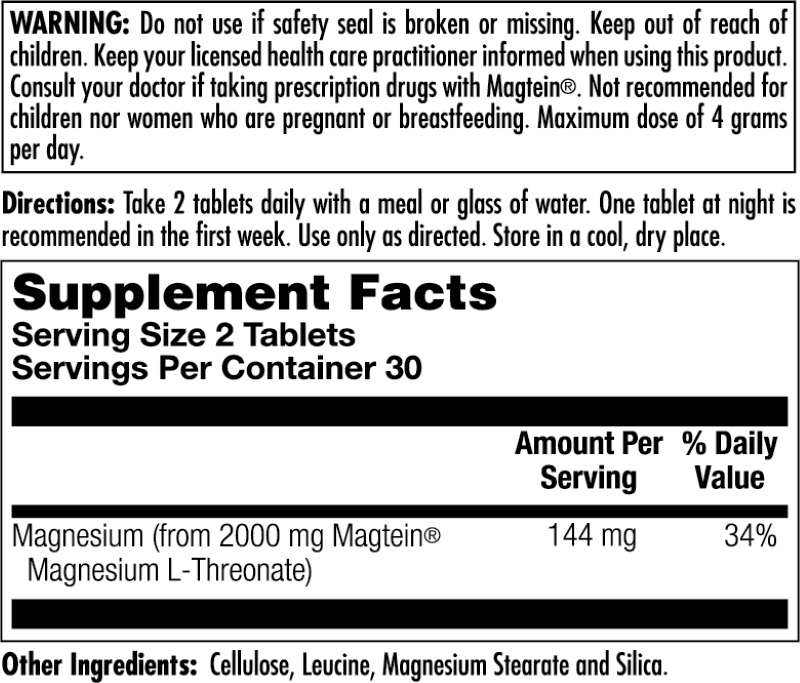 Think Magnesium L-Threonate 60 Count