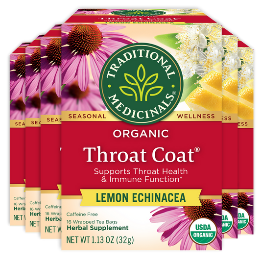 Organic Throat Coat Lemon Echinacea Tea 16 Count