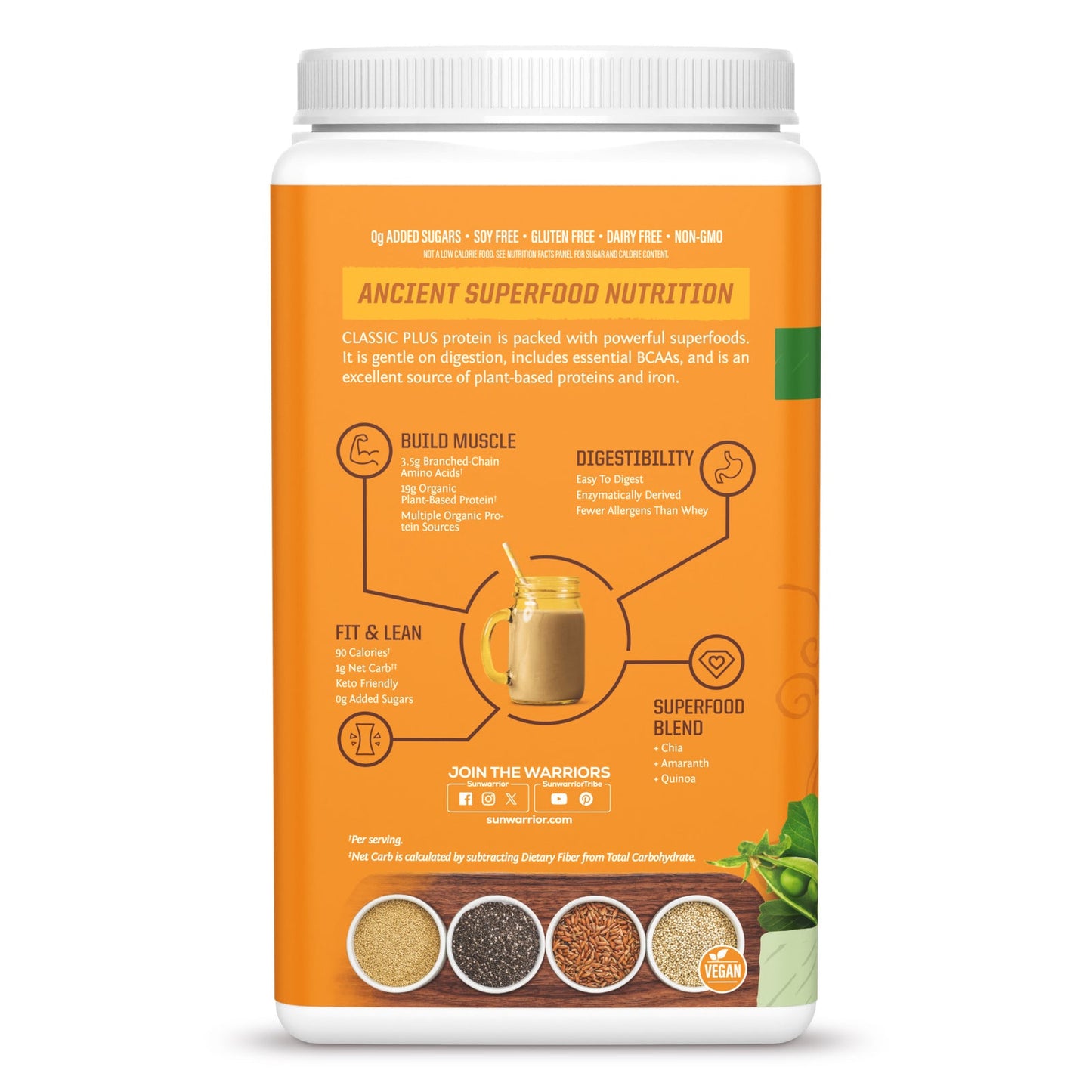 Classic Plus Protein Powder Unflavored 1.65lb.