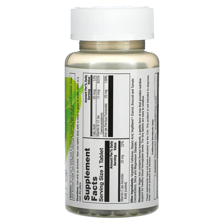 Vegan Iron 25mg 100 Count