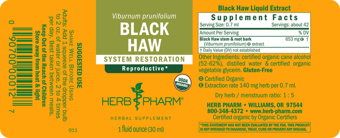 Black Haw Tincture 1oz.