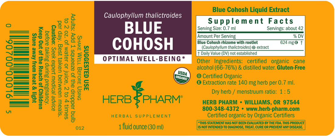 Blue Cohosh Extract Tincture 1oz.