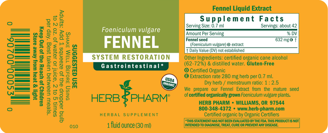 Fennel Extract Tincture 1oz.