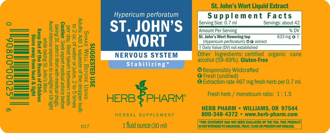 St Johns Wort Extract Tincture 1oz.
