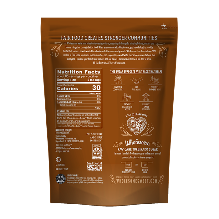 Raw Cane Turbinado Sugar 24oz.