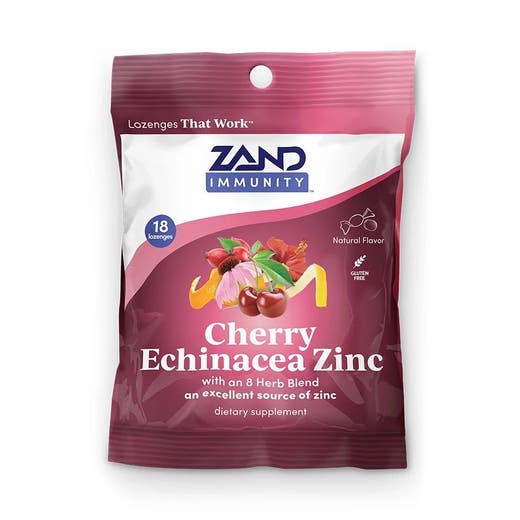 Cherry Echinacea Zinc Lozenges 18 Count