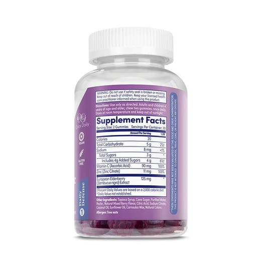 Elderberry Zinc W/Vitamin C Gummies 60 Count