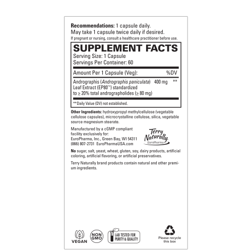 Andrographis EP80 Extra Strength 60 Count
