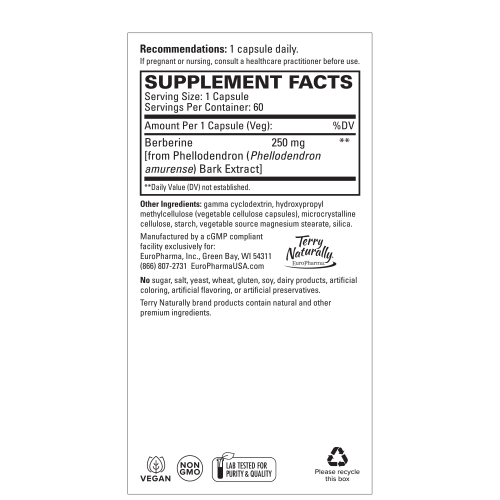 Berberine MetX Enhanced Absorption 60 Count