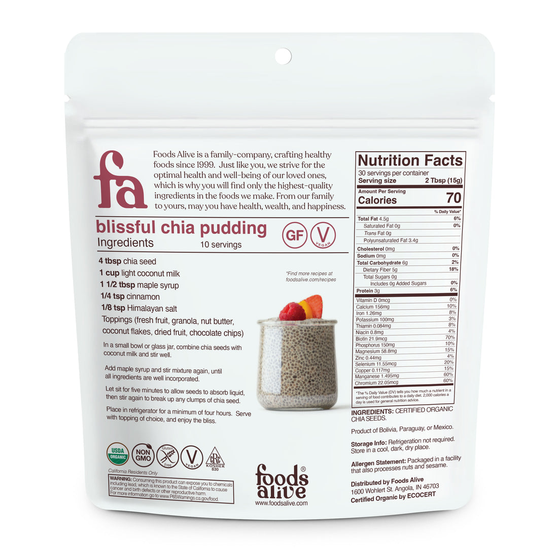 Organic Black Chia Seeds