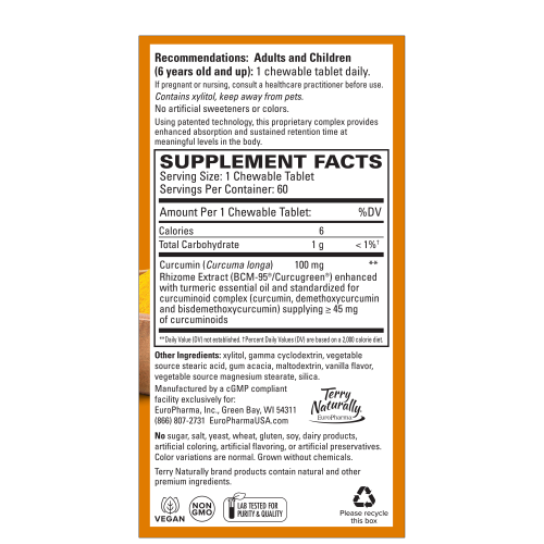 CuraMed 100mg Chewable 60 Count