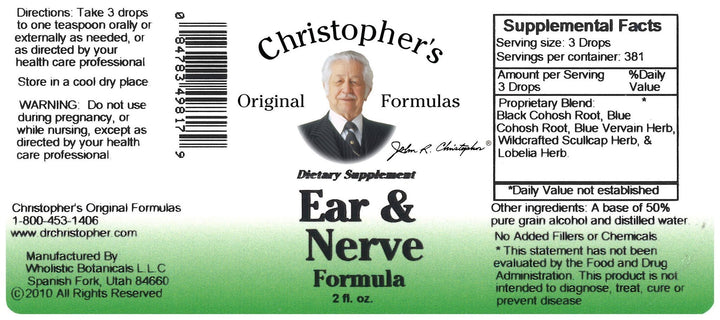 Ear Nerve Formula 2oz.