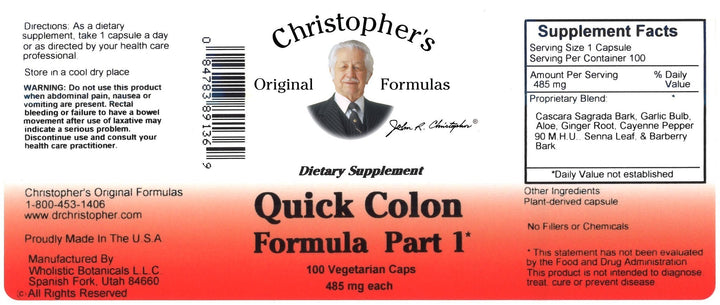 Quick Colon Formula Part 1 100 Count