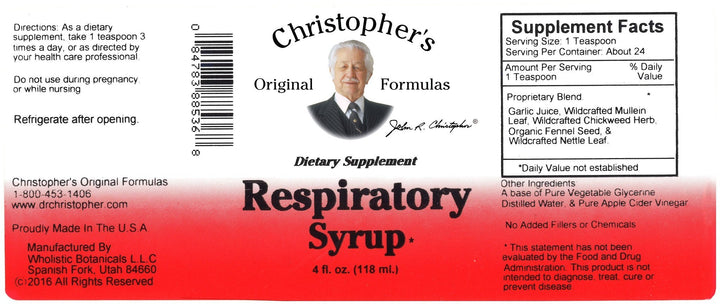 Respiratory Syrup 4oz.