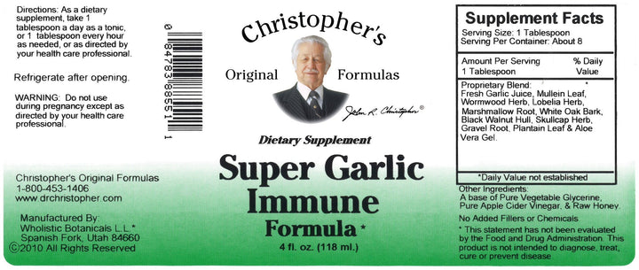 Super Garlic Immune Liquid 4oz.