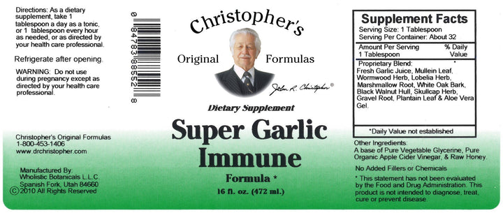 Super Garlic Immune Syrup 16oz.
