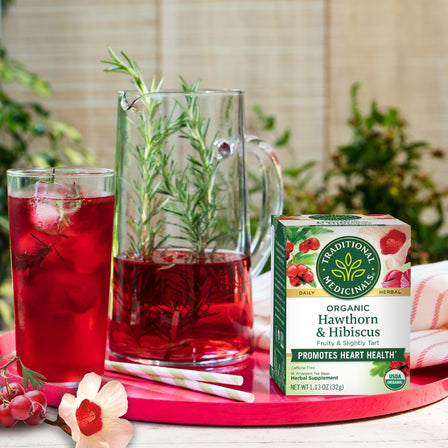 Organic Hawthorn & Hibiscus Tea 16 Count