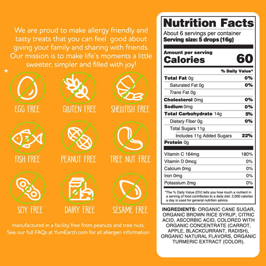 Organic Hard Candies Vitamin C & Citrus Grove 3.3oz.