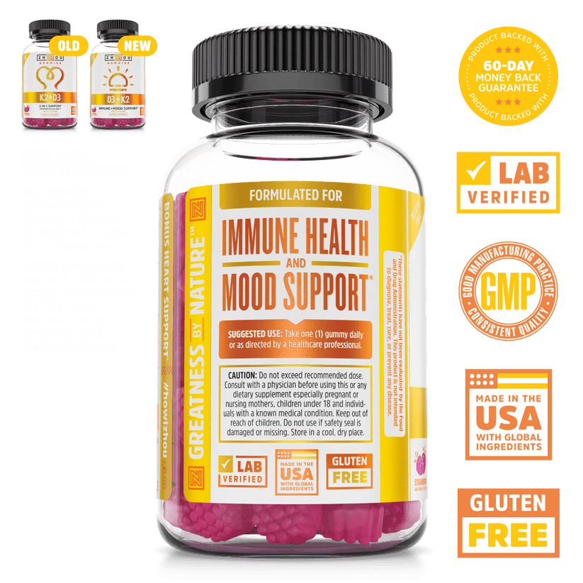 Vitamins K2 + D3 Gummies 60 Count