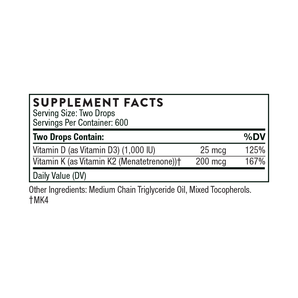 Vitamin D+K2 1oz.